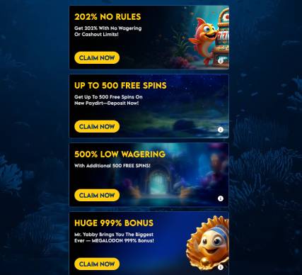 Yabby Casino promotionsscreenshot