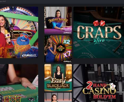 Knightslots Casino live game shows screenshot