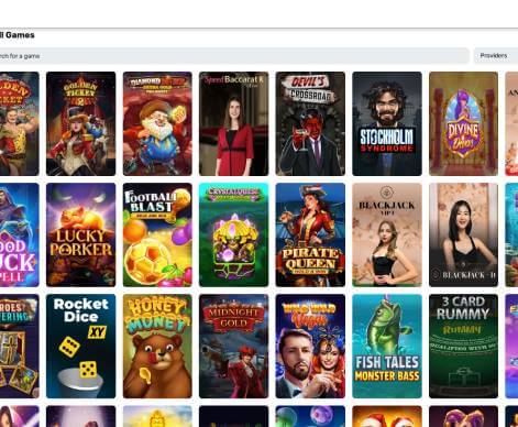 Bulletz Casino games screenshot