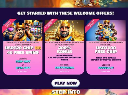 Crypto Palace Casino promotions screenshot