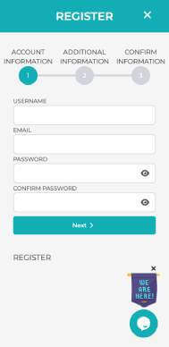 Merlin Casino signup screenshot