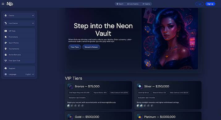 NeoSlot Casino VIP screenshot